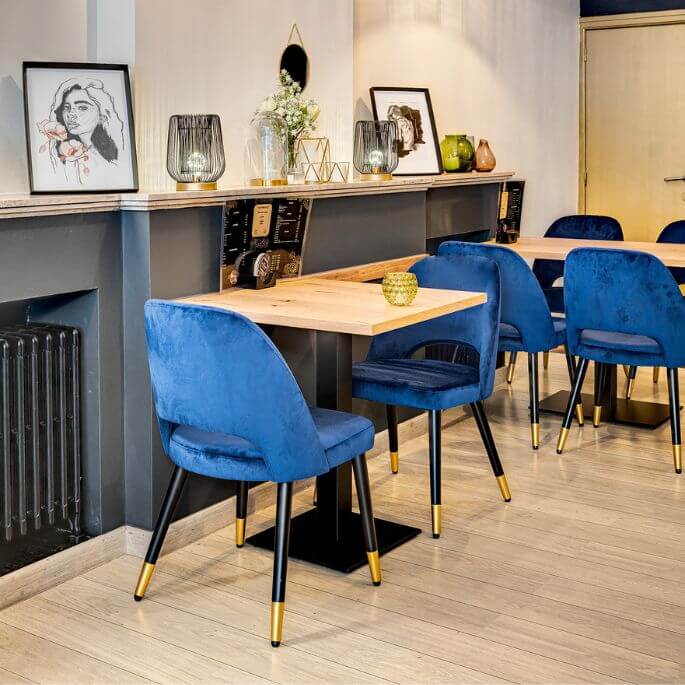 Plateau de table de restaurant en placage chêne massif 30 mm